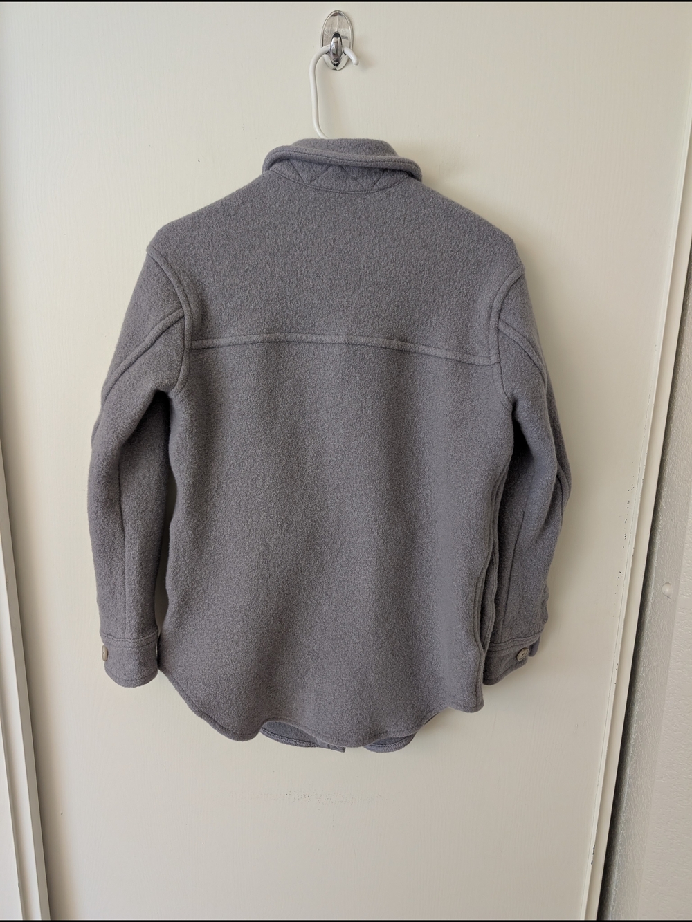 Aritzia Wilfred Free Womens XS The Ganna Shirt Jacket Merino Wool Shacket Purple - Picture 5 of 7